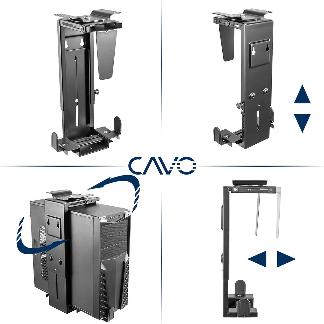 CAVO Desktop PC-Halterung CH-LOCK-360-S schwarz 88 x 516 mm bis 10 Kg PC-Halter CH-LOCK-360 schwarz,