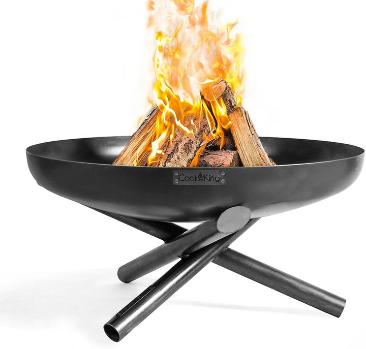 CookKing Feuerschale Indiana Stahl Schwarz 80x80x40 cm Feuerplatz Garten