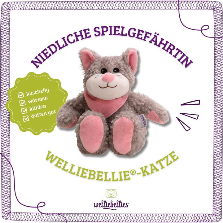 Wärmekuscheltier | gross | Katze | herausnehmbare Bio-Hirse-Füllung | im Ofen oder in der Mikrowelle