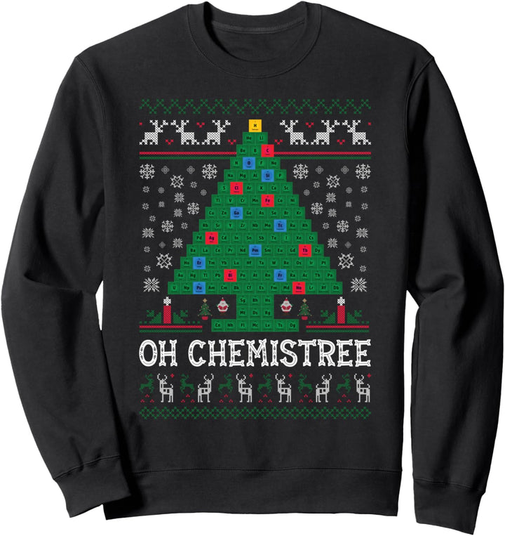 Oh Chemistree Funny Science Periodentisch Weihnachtsbaum Sweatshirt