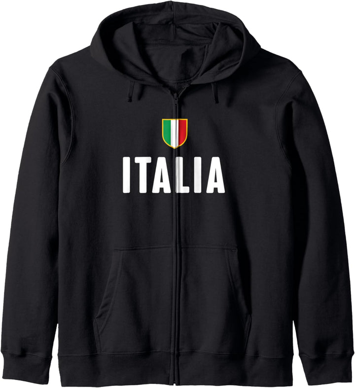 ITALIA Italian Flag Shield Kapuzenjacke