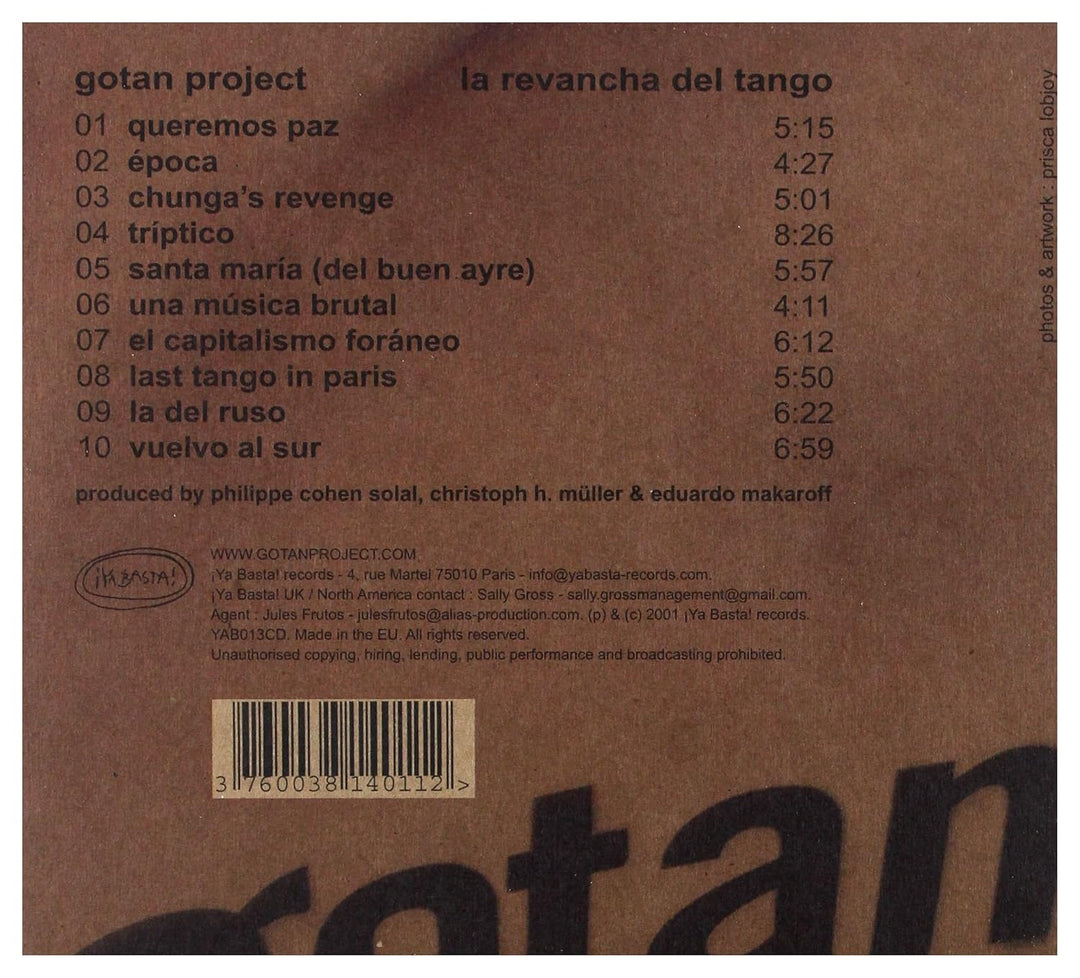 La Revancha Del Tango, Audio-CD