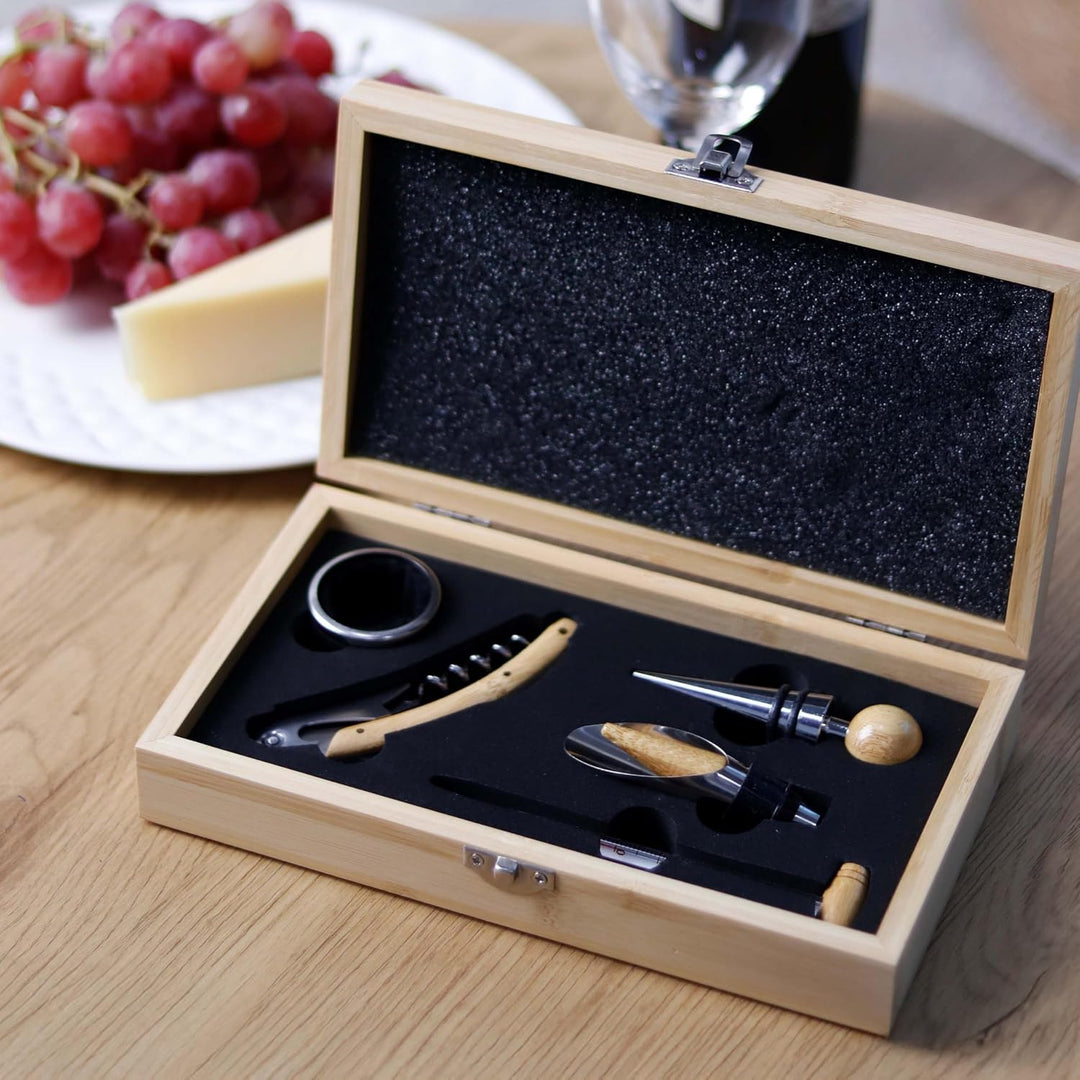 LAUBLUST Weinöffner Set als Geschenk zum 18. Geburtstag - 5er Weinzubehörset zur Volljährigkeit als