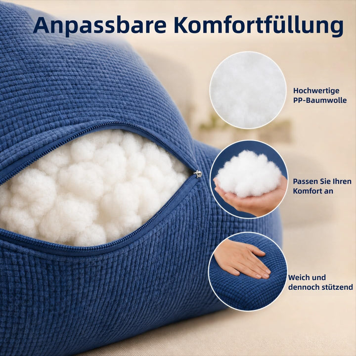 Lesekissen für Bett und Sofa, Sitzkissen mit Rückenlehne für Fernsehen Lesen Handy Spielen und Zocke