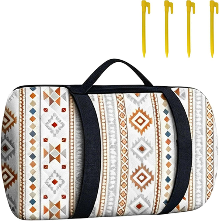 Picknickdecke Wasserdicht 200 x 200 cm, Boho Sandfeste Stranddecke Isoliert für 6-8 Personeni mit Tr