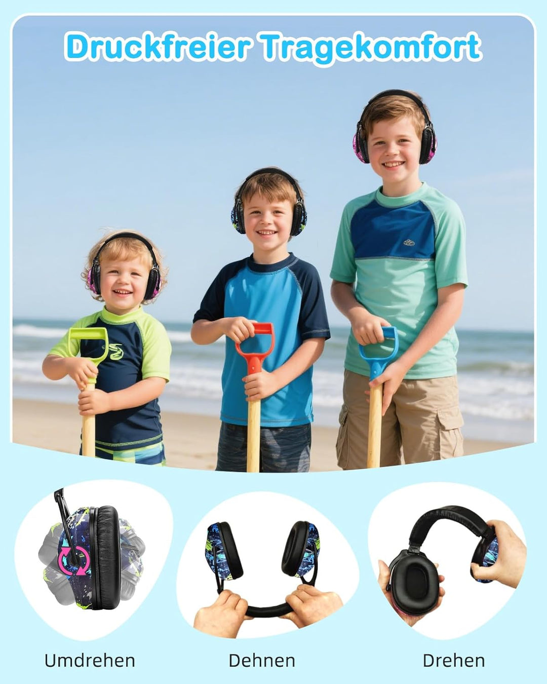 ZOHAN 030 Gehörschutz Kinder 2er Pack,Lärmschutz Kopfhörer Kinder mit Autismus, ohrenschützer kinder