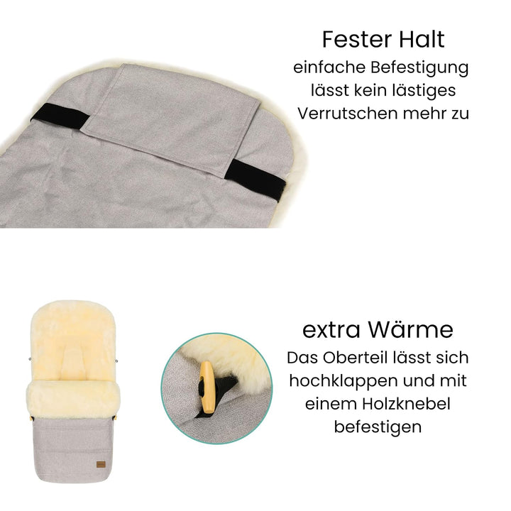 Fillikid Winterfusssack Bernia Lammfell Exklusiv Kinderwagen, Buggy | Winterfusssack wind- &amp; wassera