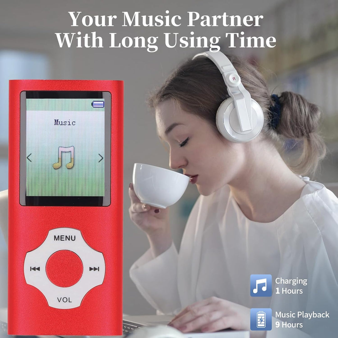 Tragbarer MP3/MP4-Player mit integriertem Lautsprecher, 1,8-Zoll-Display, Sprachaufzeichnung &amp; erwei