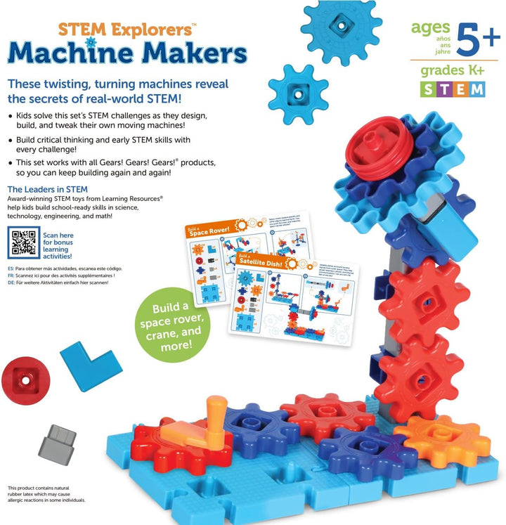 Learning Resources STEM Explorers Maschinenbauer, 50-teilig, ab 5 Jahren, Mint-Spielzeug, Mint-Bausp