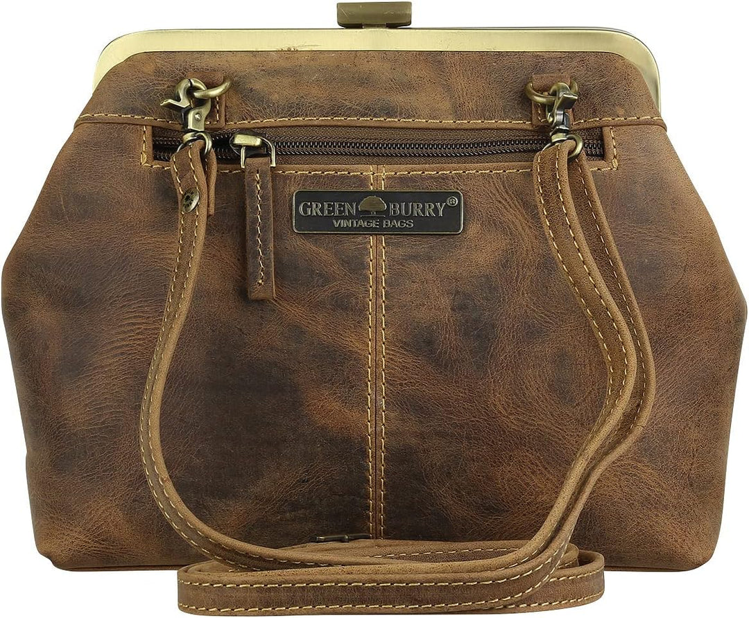 Greenburry Vintage Clappy Umhängetasche Leder 23 cm