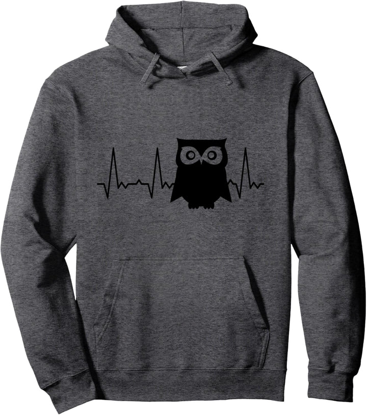 Herzschlag Eule Pullover Hoodie
