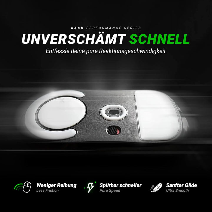 SensoryBoost DPS Glides (2er Set) kompatibel mit Logitech MX Master 2s, 1 - Ultra Schnell, Abgerunde