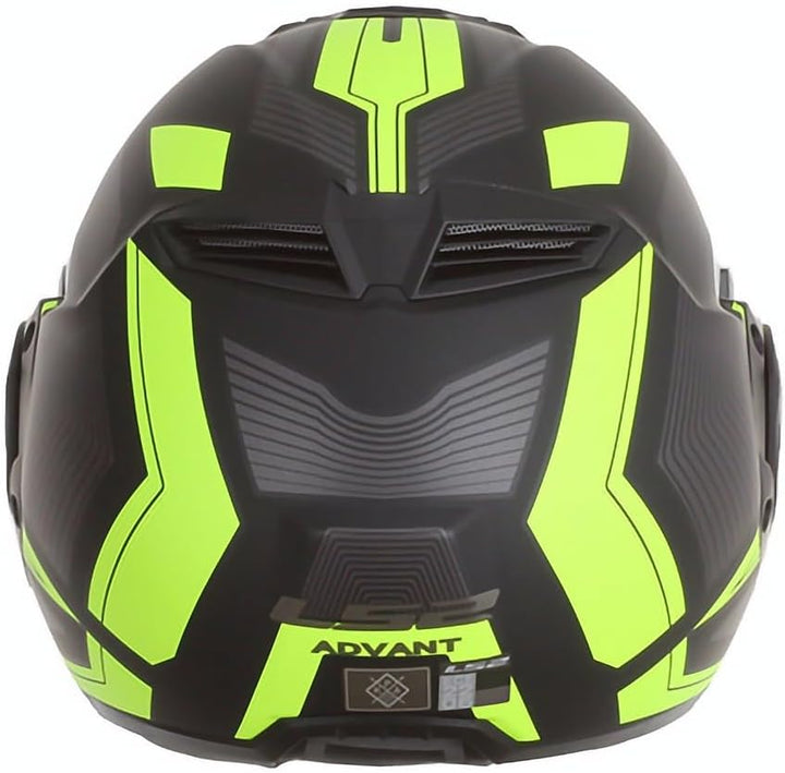 LS2, Klapphelm Motorrad ADVANT REVO Black H-V Yellow, XS, XS