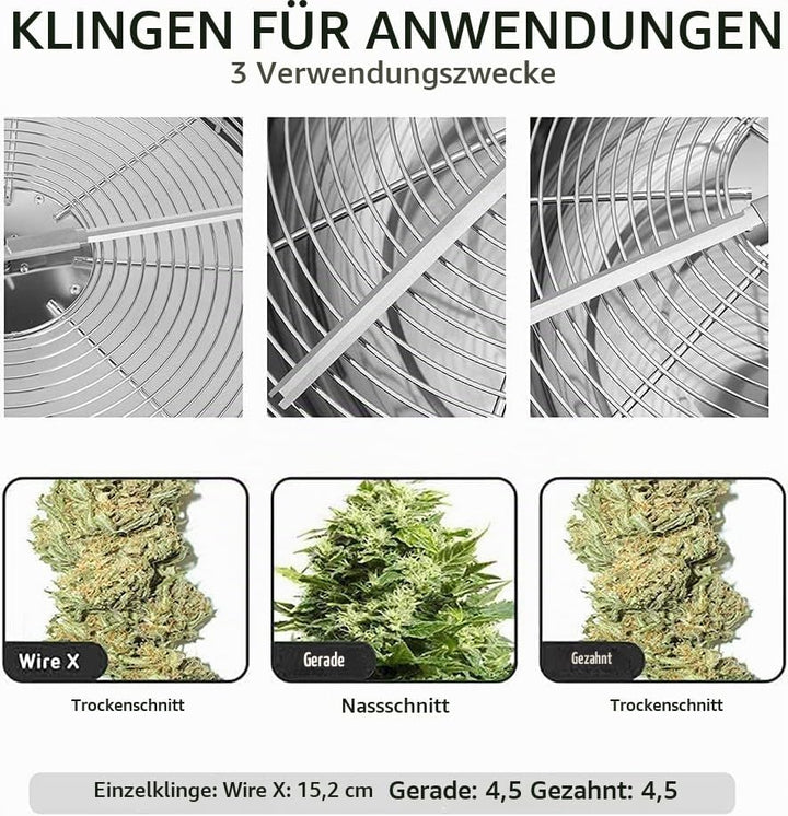 Mi hogar Edelstahl Schneidmesser Set, 19 Zoll Clean Cut Bowl Blätter Trimmer Ersatzklingen, 4-teilig
