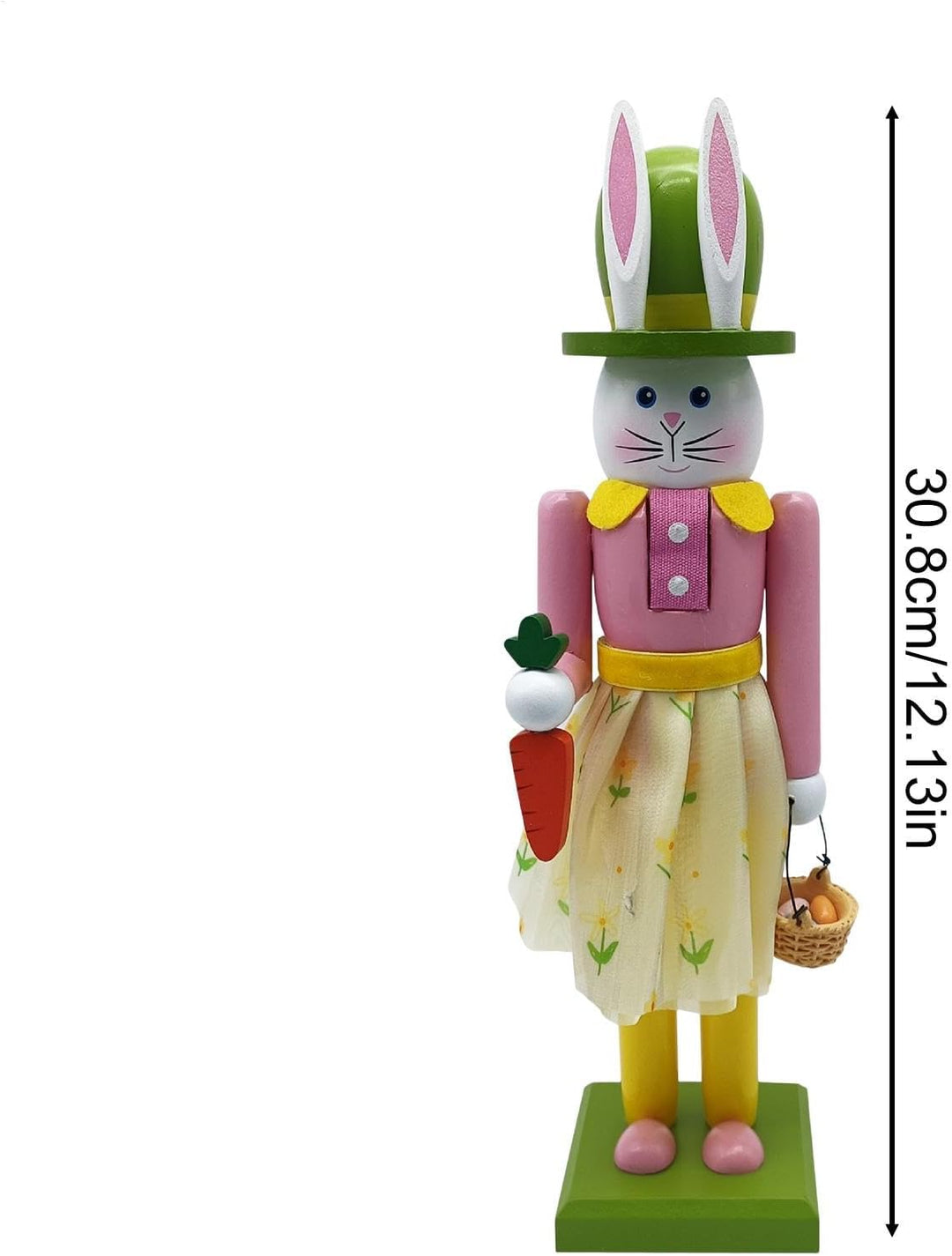 Generisch Nussknackers Ostern 30 cm Osterhase Nussknackers Figuren Osterdeko Easter Bunny Nutcracker
