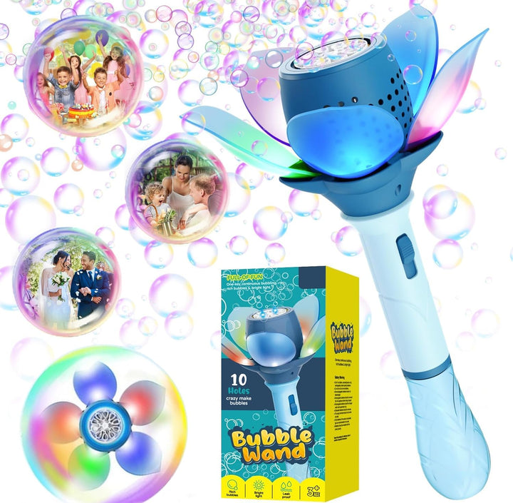 Elektrisch Seifenblasenspielzeug, Lotosblume Seifenblasenmaschine Kinder 10000+ Seifenblasen/Min mit