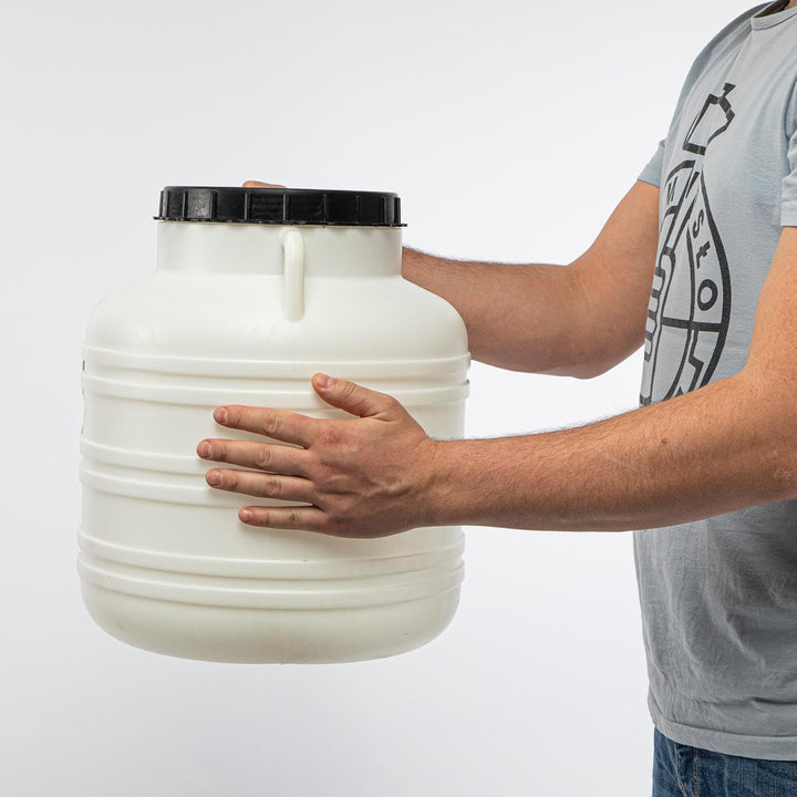 BROWIN Fass 20 Liter 360130 | Kunststofffass, Lebensmittelfass, Tonne, Wasserfass, Futtertonne, Gepä