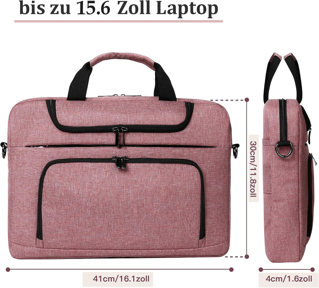 BERTASCHE Laptoptasche Damen, Notebooktasche 15.6 Zoll, kompakte Computertasche für Business, Arbeit