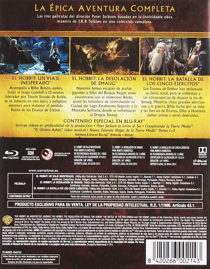 Trilogía El Hobbit Cinematográfica [Blu-ray], Blu-ray
