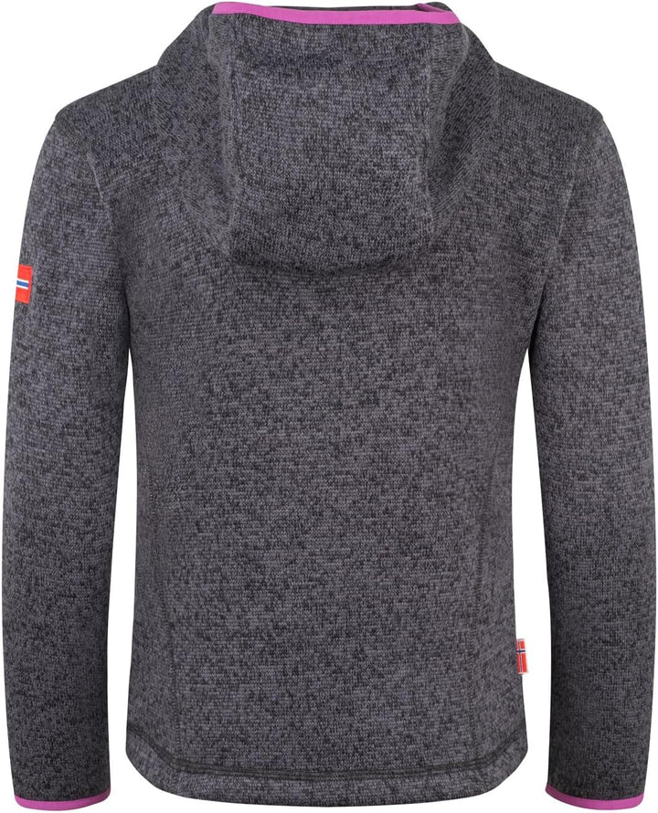Trollkids Girls Jondalen Jacket XT Graphite/Fresh Berry 110, Graphite/Fresh Berry 110