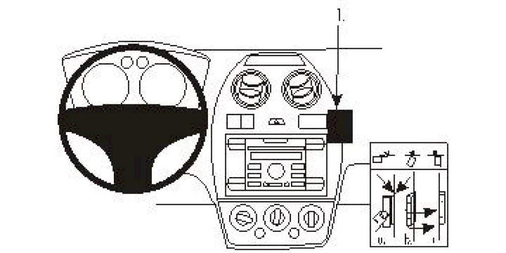Brodit 853730 ProClip Halterung, schwarz
