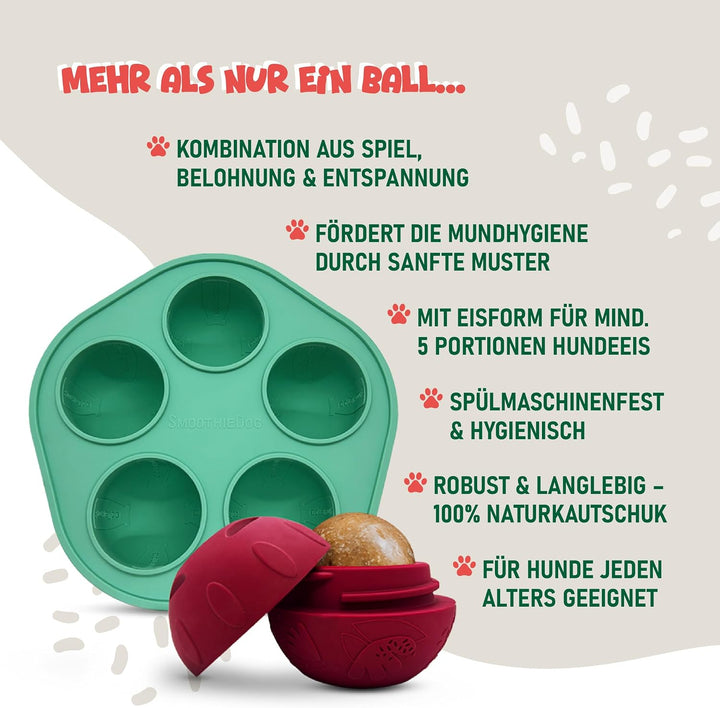 SmoothieDog Schleckball Hundesmoothie 3er Mix Klassik - Schleckball für Hunde, Snackball, zur Beschä