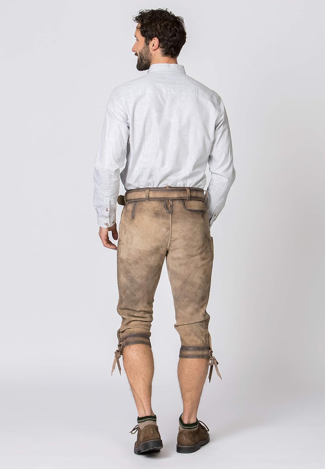 Stockerpoint Herren Lederhose Hose Siggi2, 44 Wood Gespeckt