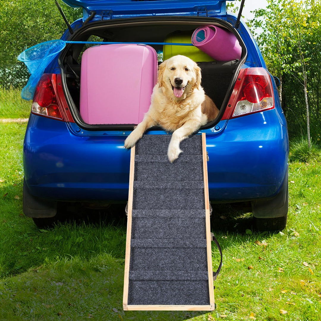 Hunderampe für Sofa &amp; Bett rutschfest klappbar für kleine Hunde