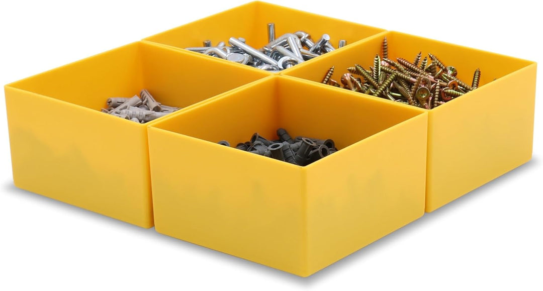 10 Stk. Einsatzkästen E 63, 5 Grössen, 5 Farben, Industrienorm, aus Polystyrol, schlagfest (108x108x