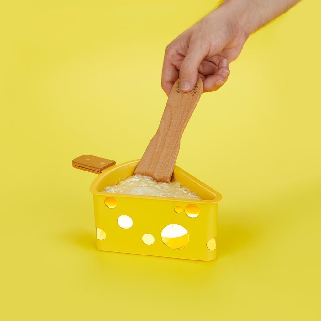 balvi Raclette-Ofen Fromagette Farbe Gelb Kerzen und Schaber inbegriffen Nylon