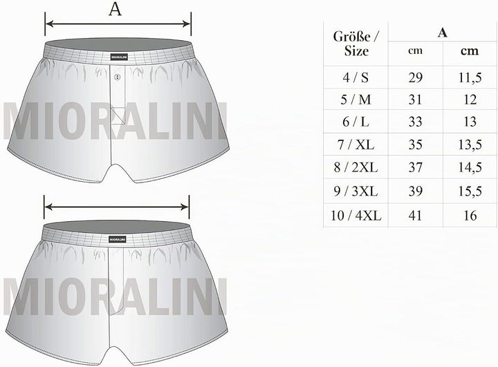 MioRalini Herren Lockere Weiche Boxershort Klassisch 10er Set M 4 Farben mit Eingriff, M 4 Farben mi