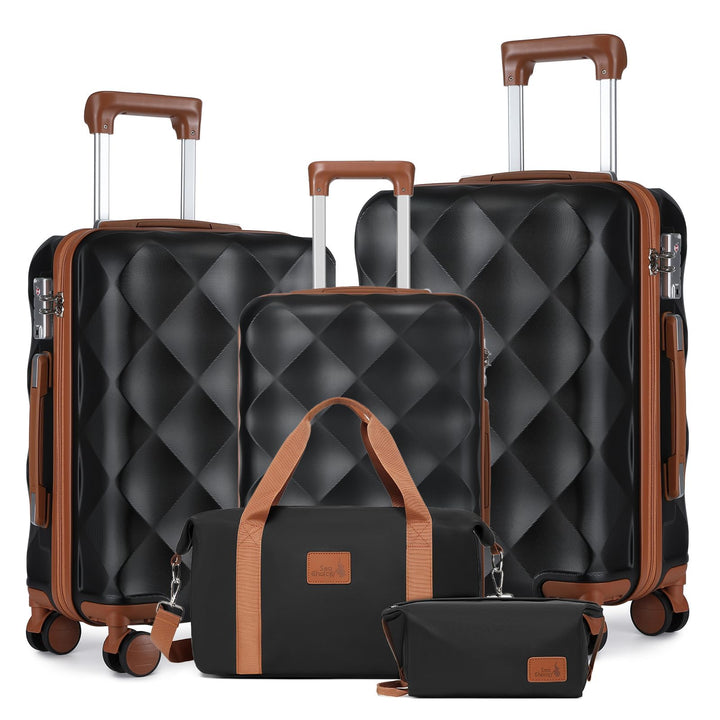 Sea choice Hardschalen Trolley Koffer Set 5tlg. Zwillingsrollen Reisekoffer Enthält 1 Reisetasche un