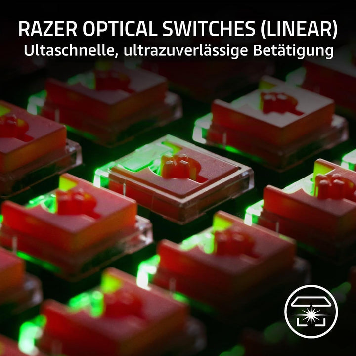 Razer DeathStalker V2 Pro Tenkeyless (Red Switch) - Kabellose Optische Low-Profile-Gaming-Tastatur (
