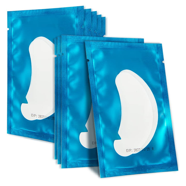 Lunamoon Augenpads für Wimpernverlängerung Pad 100Paar Wimpern Pads V-Shape V-pads Blue, V-pads Blue