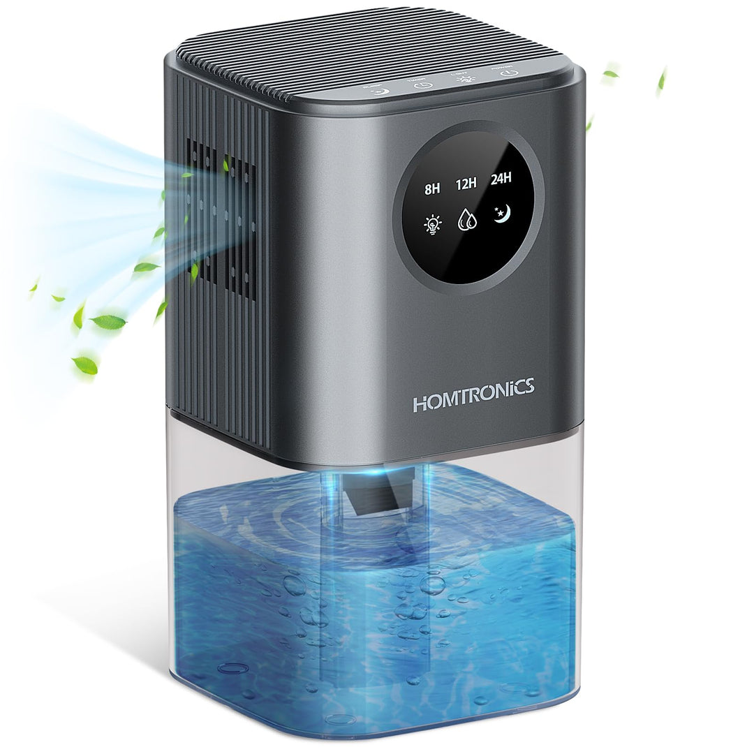 Elektrischer Luftentfeuchter 1700ML, Luftentfeuchter Tragbar Grau, Grau