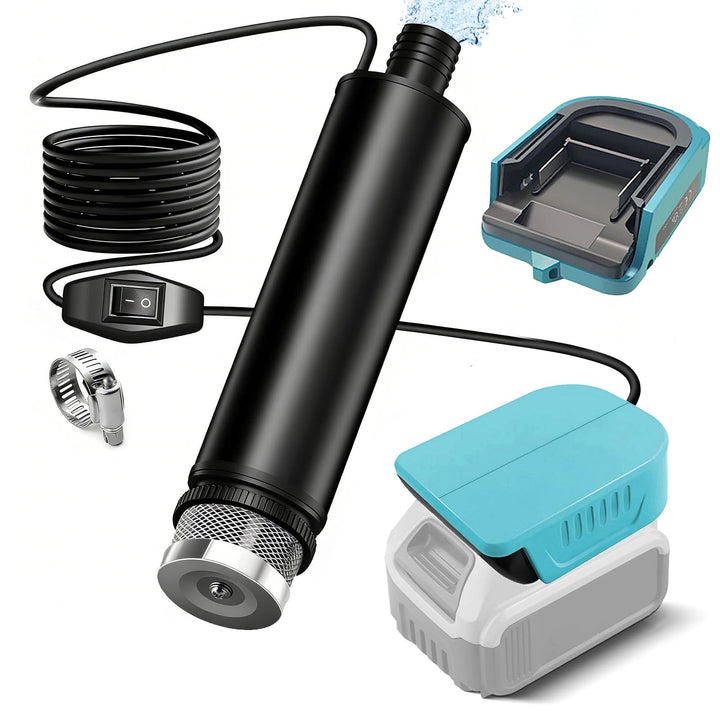 Kabellose Tauchwasserpumpe Kompatibel mit Makita 18V Akku, 635GPH Wassertransferpumpe IPX8 Wasserdic