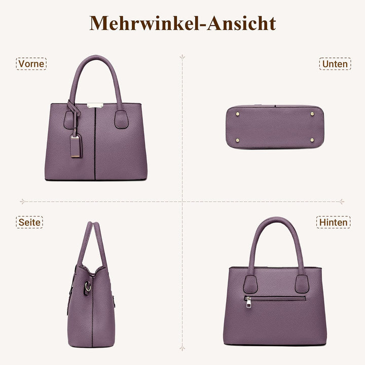DIRRONA Elegant Damen Handtasche Schultertasche Gross Kapazität Umhängetasche Beiläufig Reise Tasche
