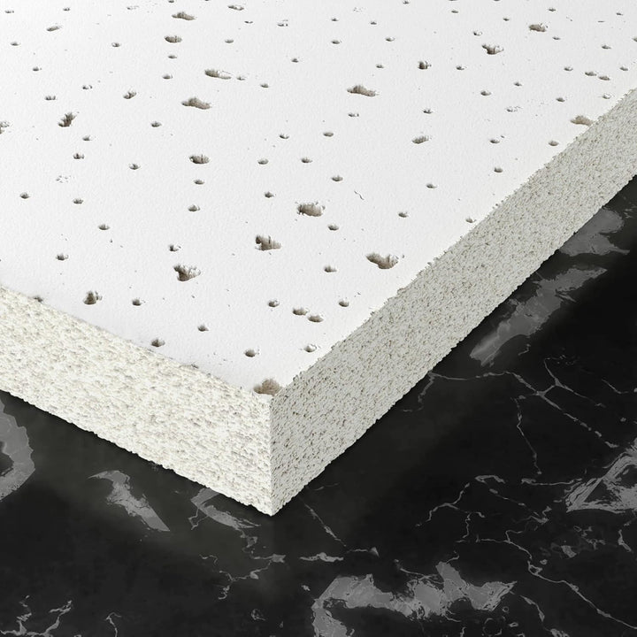 CALGARY | 10-er Set Deckenplatten | Weiss Deckenpaneele | 59,5 x 59,5 cm | Dicke:12 mm | Oberfläche: