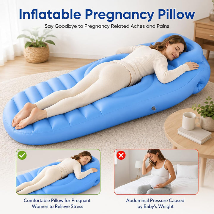 Aufblasbares Schwangerschaftskissen, Yogamatte Für Schwangere Mit Loch, Bequeme Beflockte Luftbett f