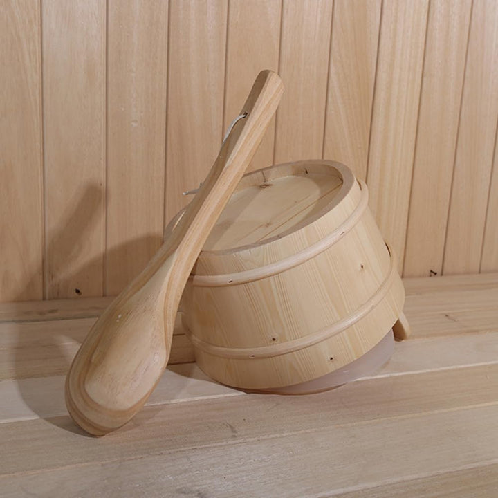 Sauna Eimer Mit Kelle Aus Hochwertigem Finnischen Kiefern-Holz | Saunakübel, Aufgusseimer | Langlebi