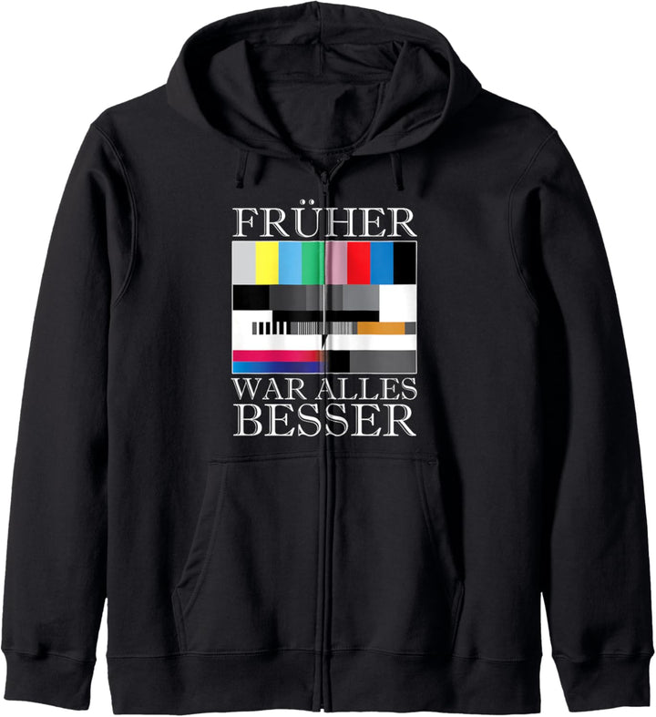 Testbild 80er 90er Jahre Nerd Retro Kapuzenjacke