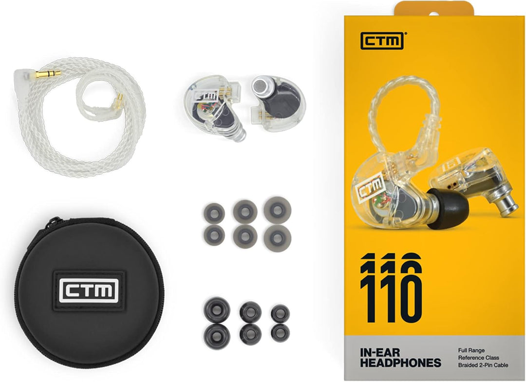 CTM CE110 Universal-Monitor mit sicherer Passform, professionelles In-Ear-Studio- und Live-Performan