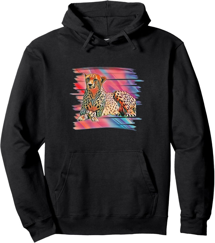 Geparden Motiv Raubkatze Katzen Gepard Pullover Hoodie