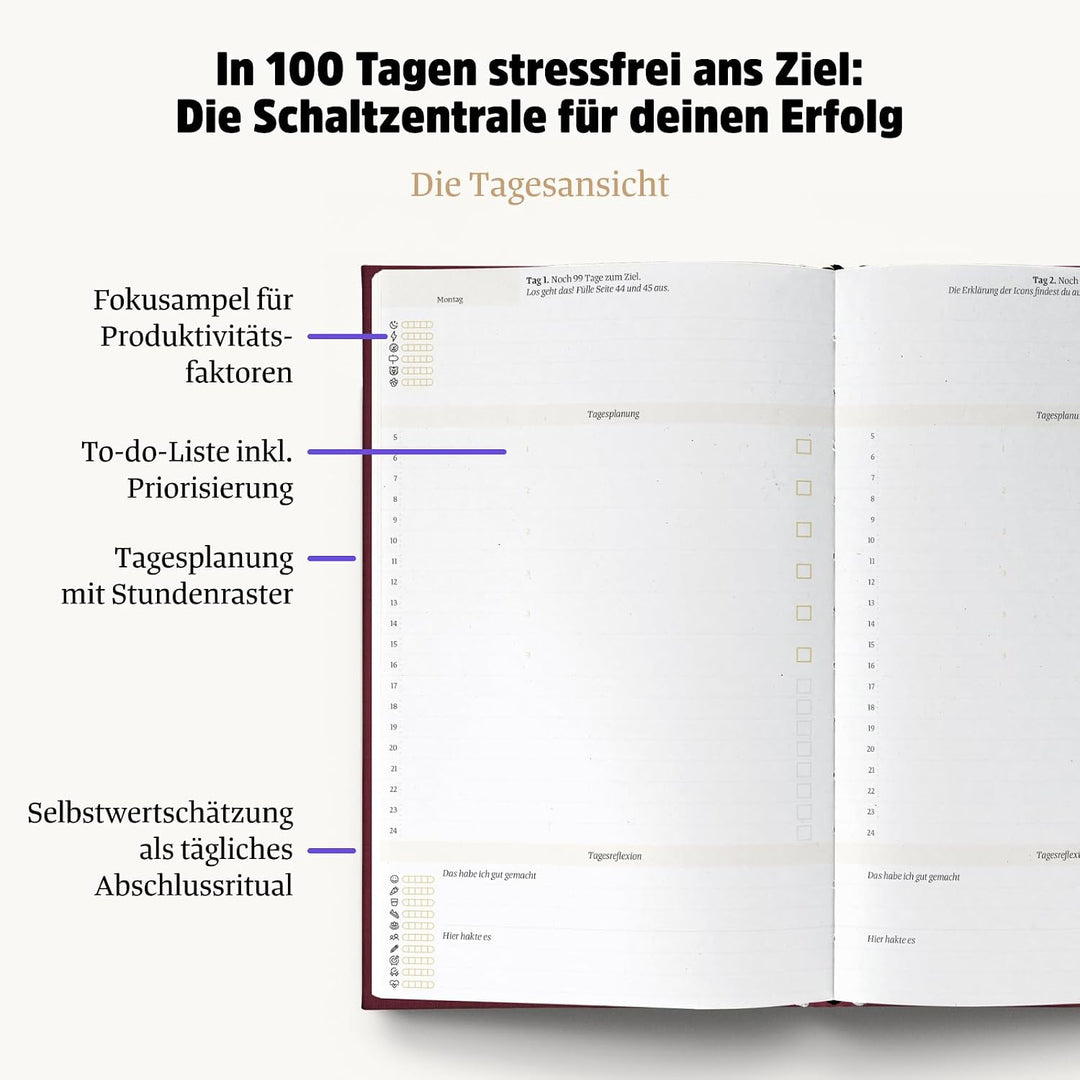 Ein gutes Projekt: achtsames erfolgsjournal für 100 Tage | Ziele erreichen ohne Burnout | klimaneutr