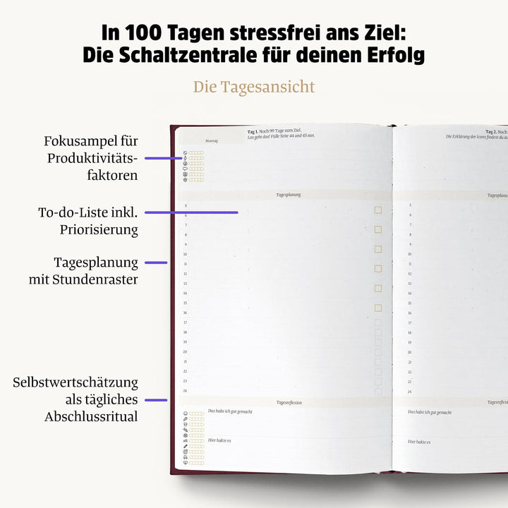 Ein gutes Projekt: achtsames erfolgsjournal für 100 Tage | Ziele erreichen ohne Burnout | klimaneutr