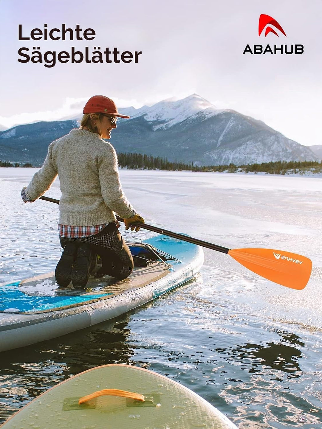 Abahub SUP Paddel / 2 in 1 Sup Kajak Paddel Aluminium Einstellbares Stand Up Paddle für Paddleboard,