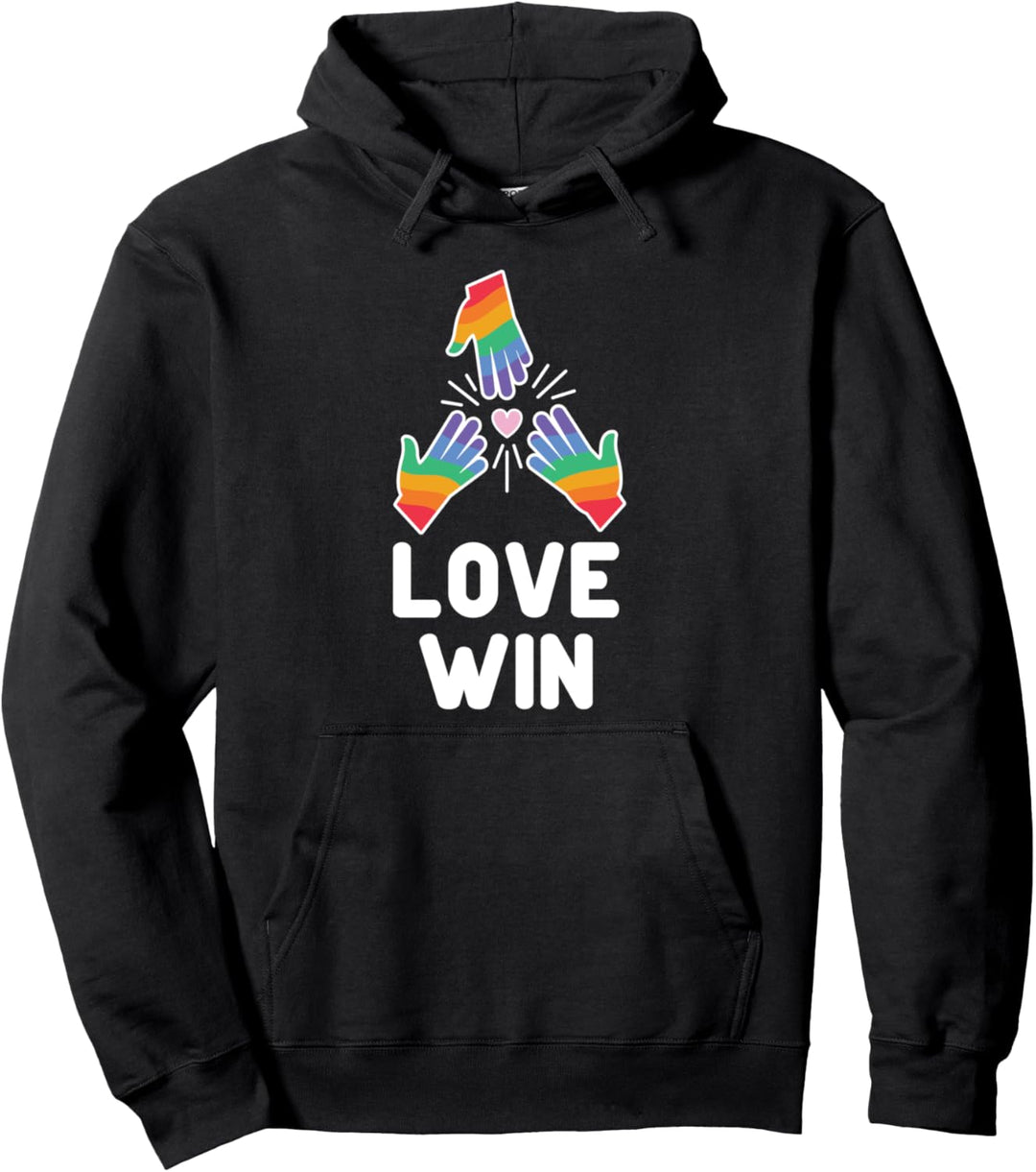 Love Wins LGBT Rainbow Community Pullover Hoodie