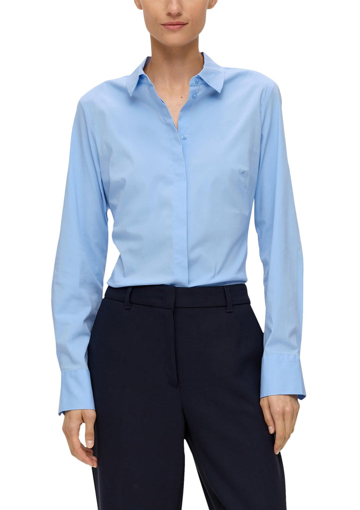 s.Oliver BLACK LABEL Bluse mit Ziernähten 34 Hellblau, 34 Hellblau