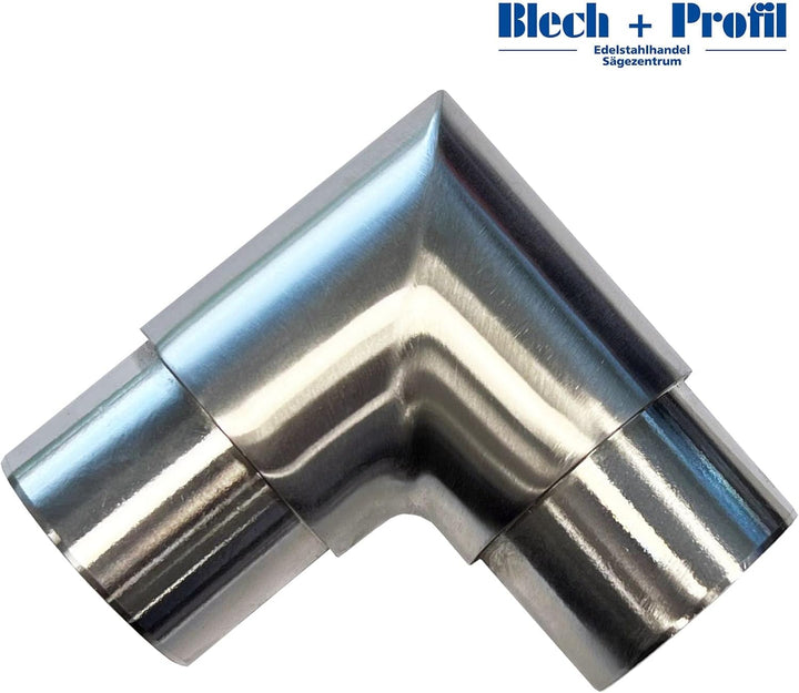 Geländer Eckbogen V2A Bogen 90 Grad Rohr 42,4x2mm Edelstahl Steckfitting Ecke