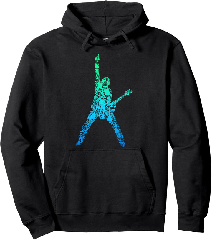 Gitarre Gitarrist E-Gitarre Kind Jungen Herren Pullover Hoodie